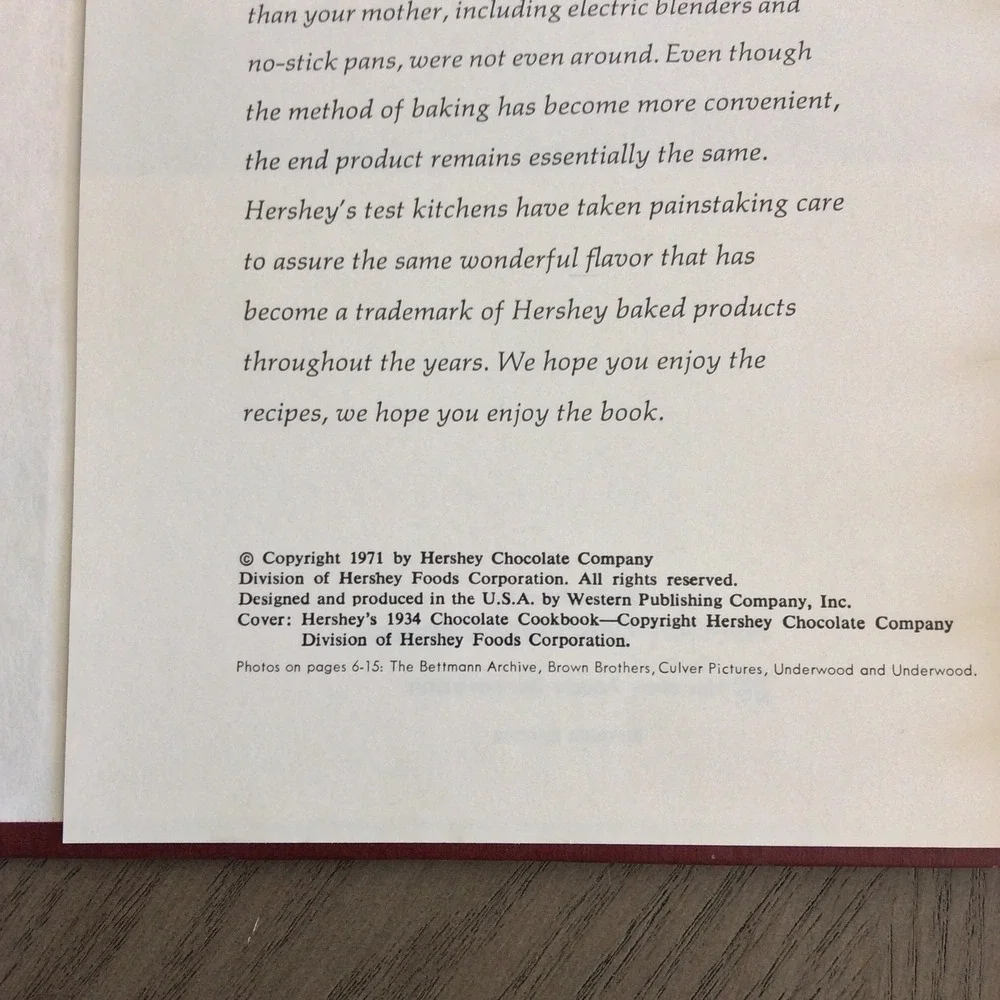 Vintage Hershey's 1934 Cookbook – Revised 1971 Edition